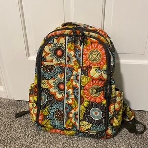 Vera Bradley RETIRED PATTERN “Flower Shower” Diaper Bag Backpack